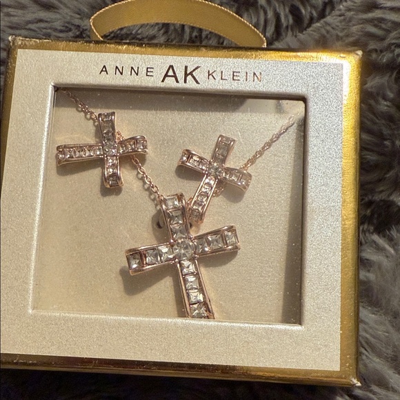 Anne Klein Jewelry - Anne Klein Gold and Silver Cross Necklace Set